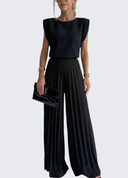 Patricia | Round Neck Sleeveless Matching Set