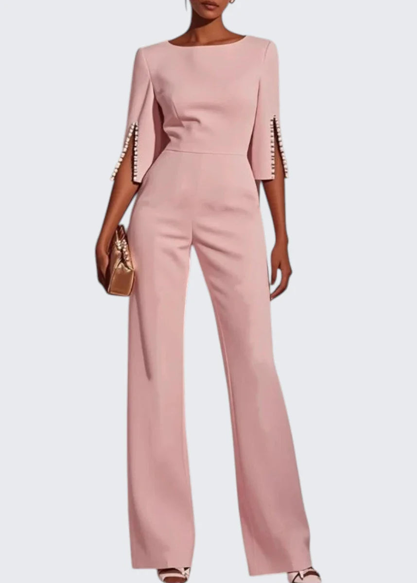 Emma | Boat Neck Wide Leg Party Jumpsuit