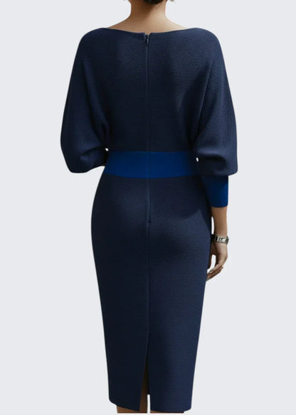 Avery | Cowl Neck Bodycon Midi Dress