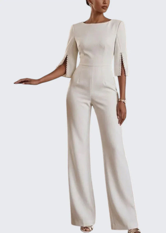 Emma | Boat Neck Wide Leg Party Jumpsuit
