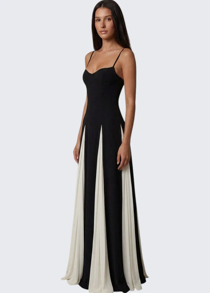 Carli | Sweetheart Neck Pleated Maxi Dress