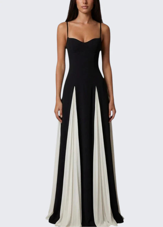 Carli | Sweetheart Neck Pleated Maxi Dress