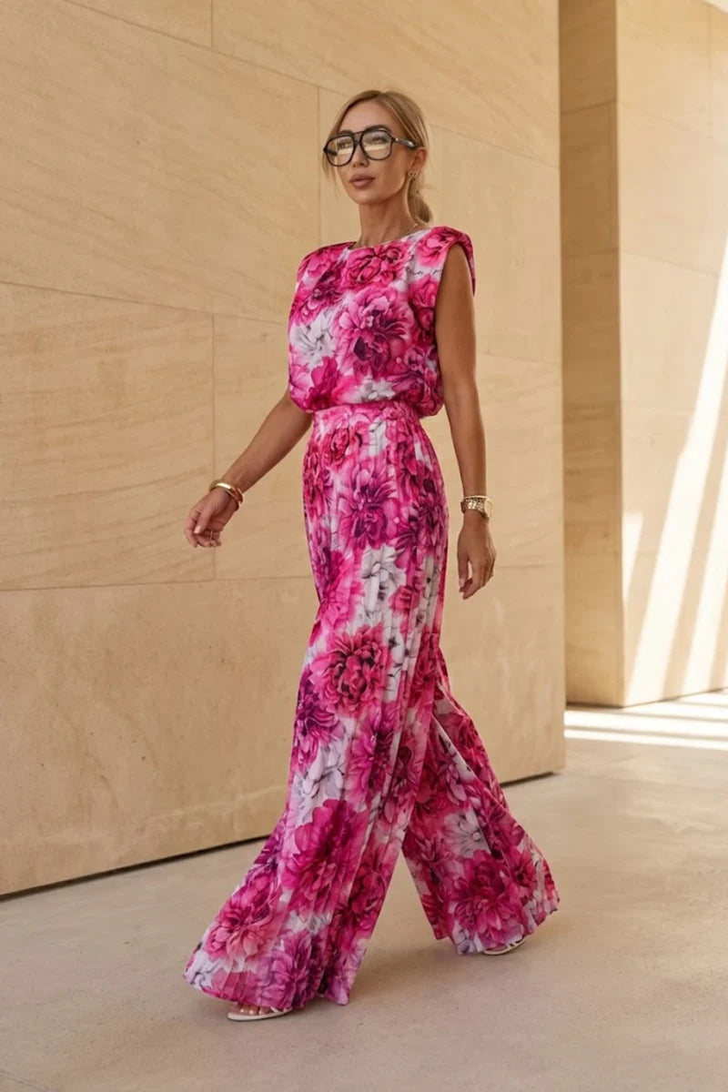 Patricia | Round Neck Sleeveless Matching Set